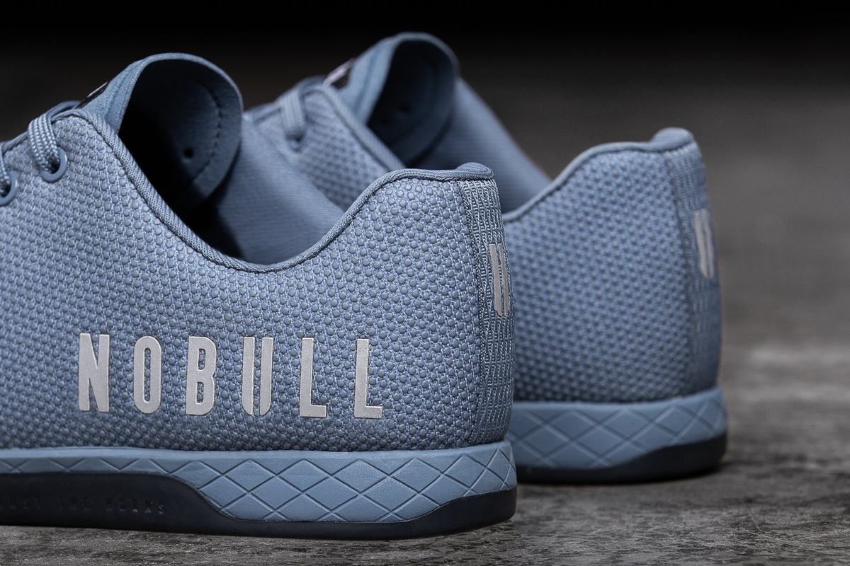 Basket Nobull Superfabric Trainer Homme Grise Bleu | YU2589130