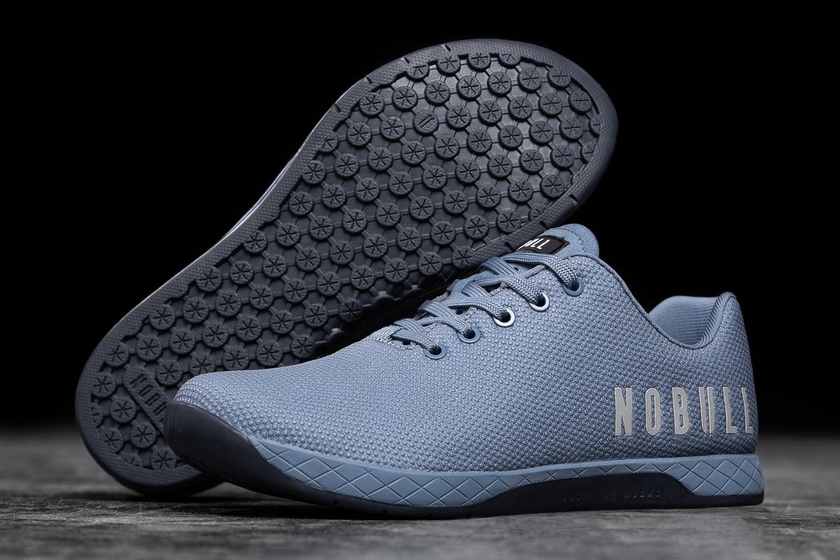 Basket Nobull Superfabric Trainer Homme Grise Bleu | YU2589130