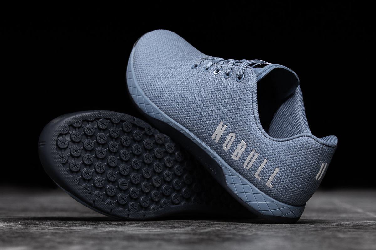 Basket Nobull Superfabric Trainer Homme Grise Bleu | YU2589130