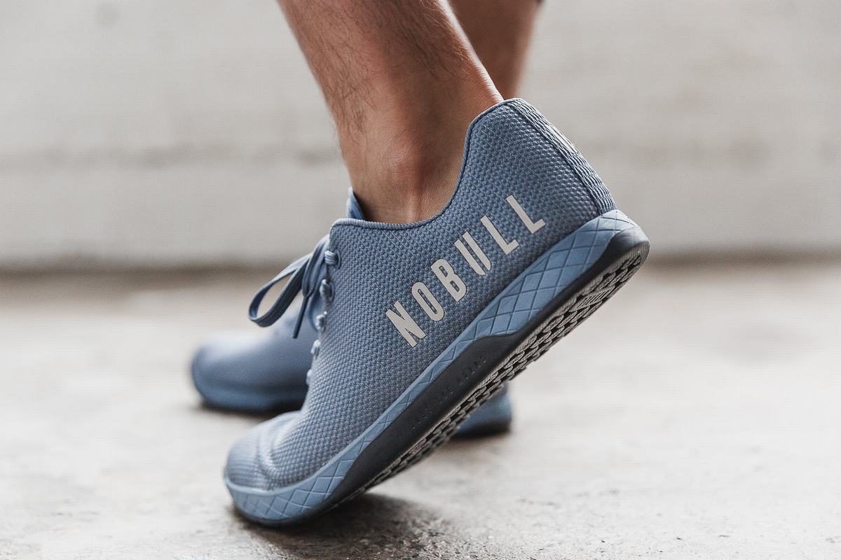 Basket Nobull Superfabric Trainer Homme Grise Bleu | YU2589130
