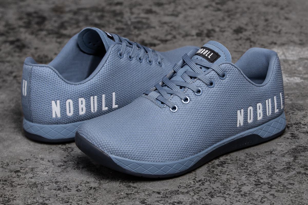 Basket Nobull Superfabric Trainer Homme Grise Bleu | YU2589130