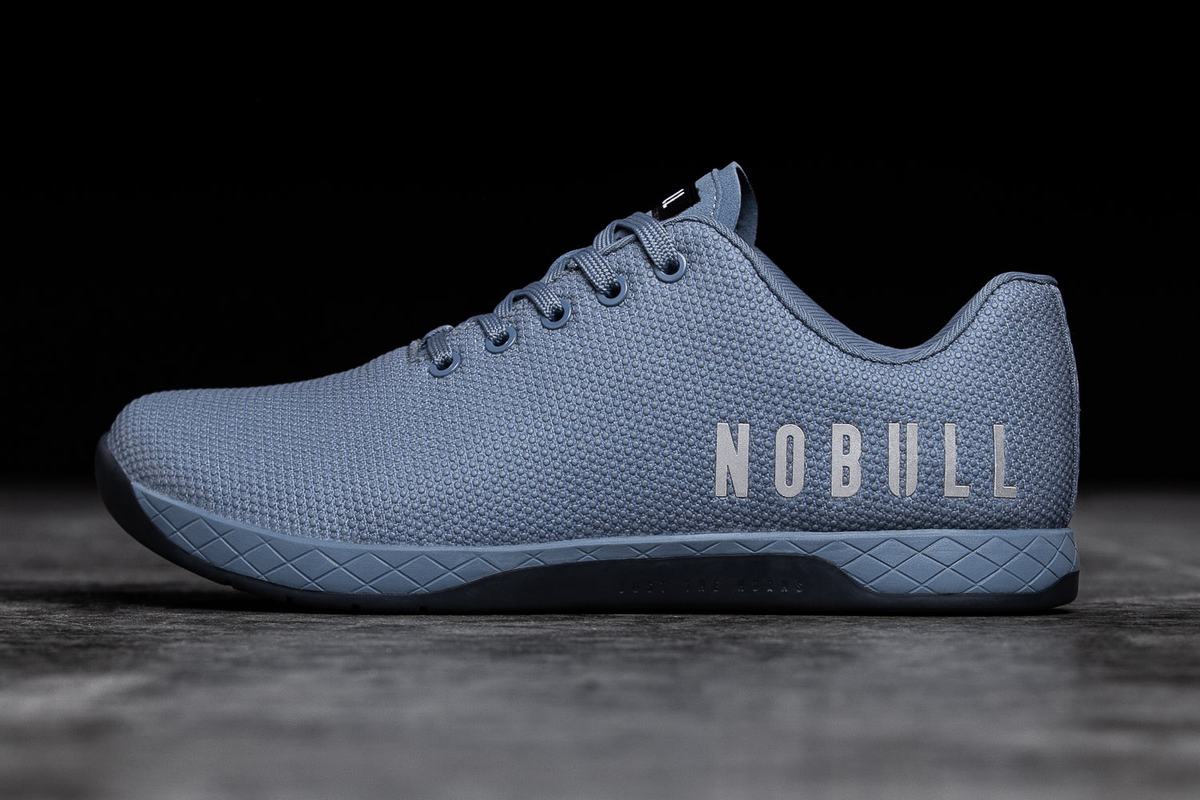 Basket Nobull Superfabric Trainer Homme Grise Bleu | YU2589130