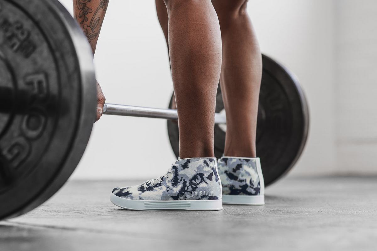Basket Nobull Tie-Dye Canvas Mid Trainer Femme Bleu Marine | CK7682350