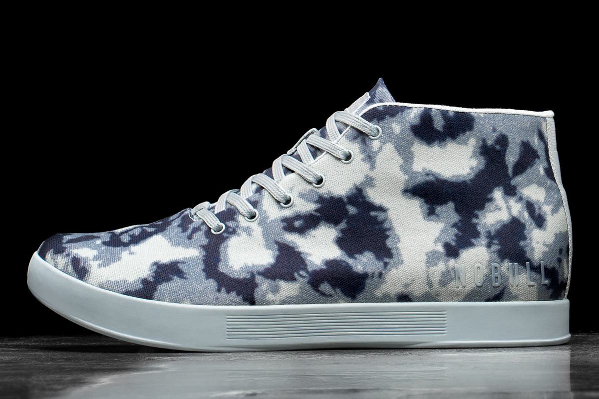 Basket Nobull Tie-Dye Canvas Mid Trainer Femme Bleu Marine | CK7682350