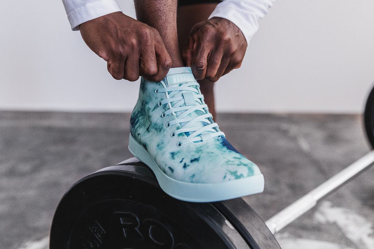 Basket Nobull Tie-Dye Canvas Mid Trainer Homme Menthe | WP8374912