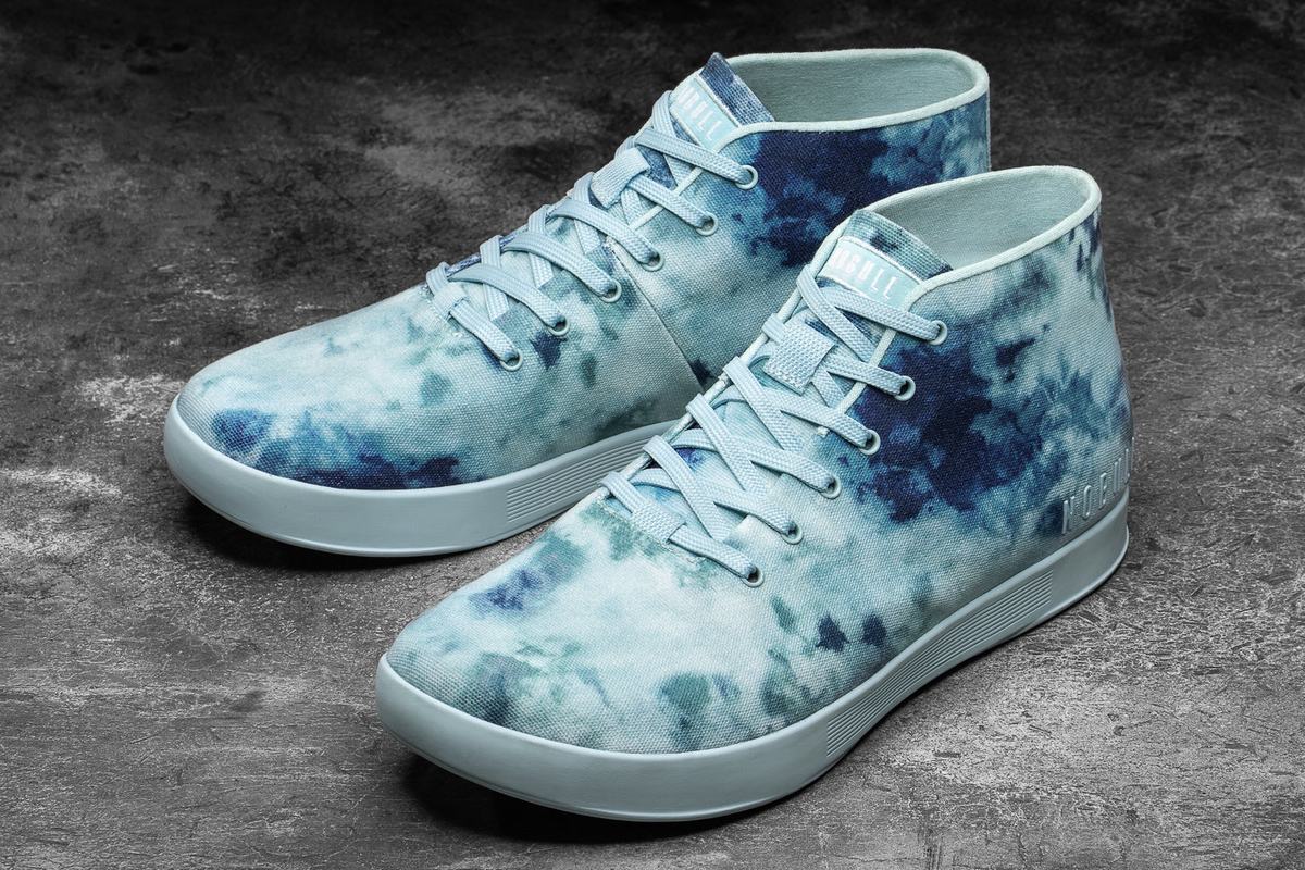 Basket Nobull Tie-Dye Canvas Mid Trainer Homme Menthe | WP8374912
