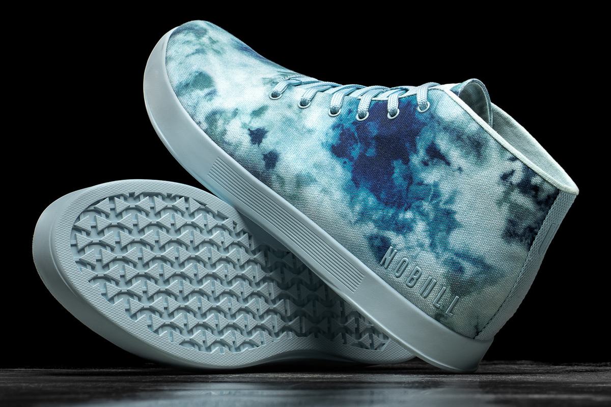 Basket Nobull Tie-Dye Canvas Mid Trainer Homme Menthe | WP8374912