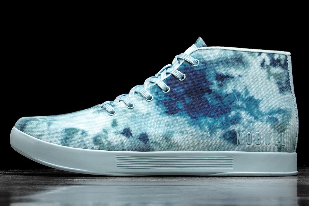 Basket Nobull Tie-Dye Canvas Mid Trainer Homme Menthe | WP8374912