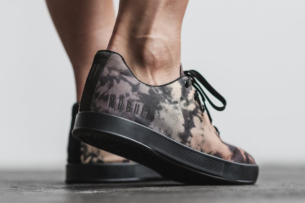 Basket Nobull Tie-Dye Canvas Trainer Femme Toffee | BC5712038