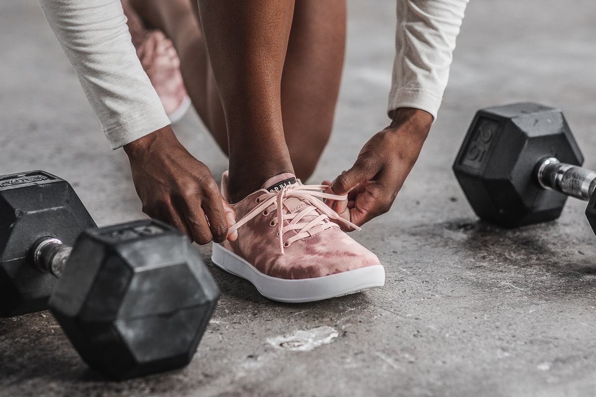Basket Nobull Tie-Dye Canvas Trainer Femme Rose | JQ5934018