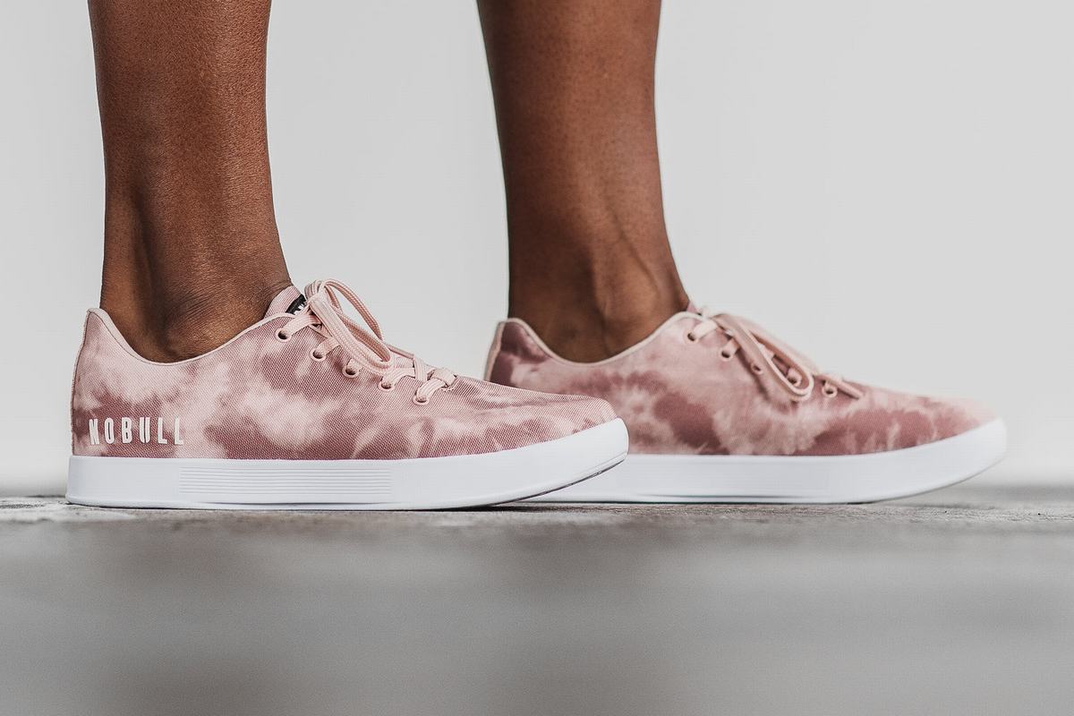 Basket Nobull Tie-Dye Canvas Trainer Femme Rose | JQ5934018