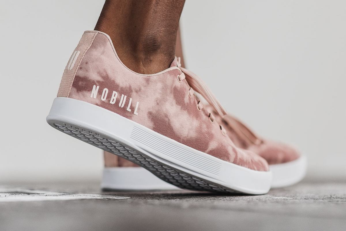 Basket Nobull Tie-Dye Canvas Trainer Femme Rose | JQ5934018