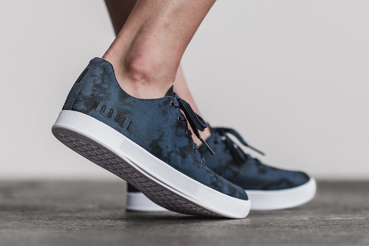Basket Nobull Tie-Dye Canvas Trainer Femme Bleu Marine | LW9026743