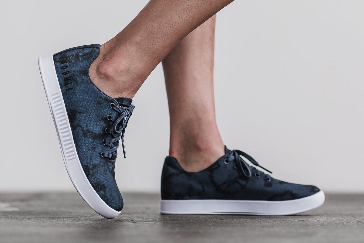 Basket Nobull Tie-Dye Canvas Trainer Femme Bleu Marine | LW9026743