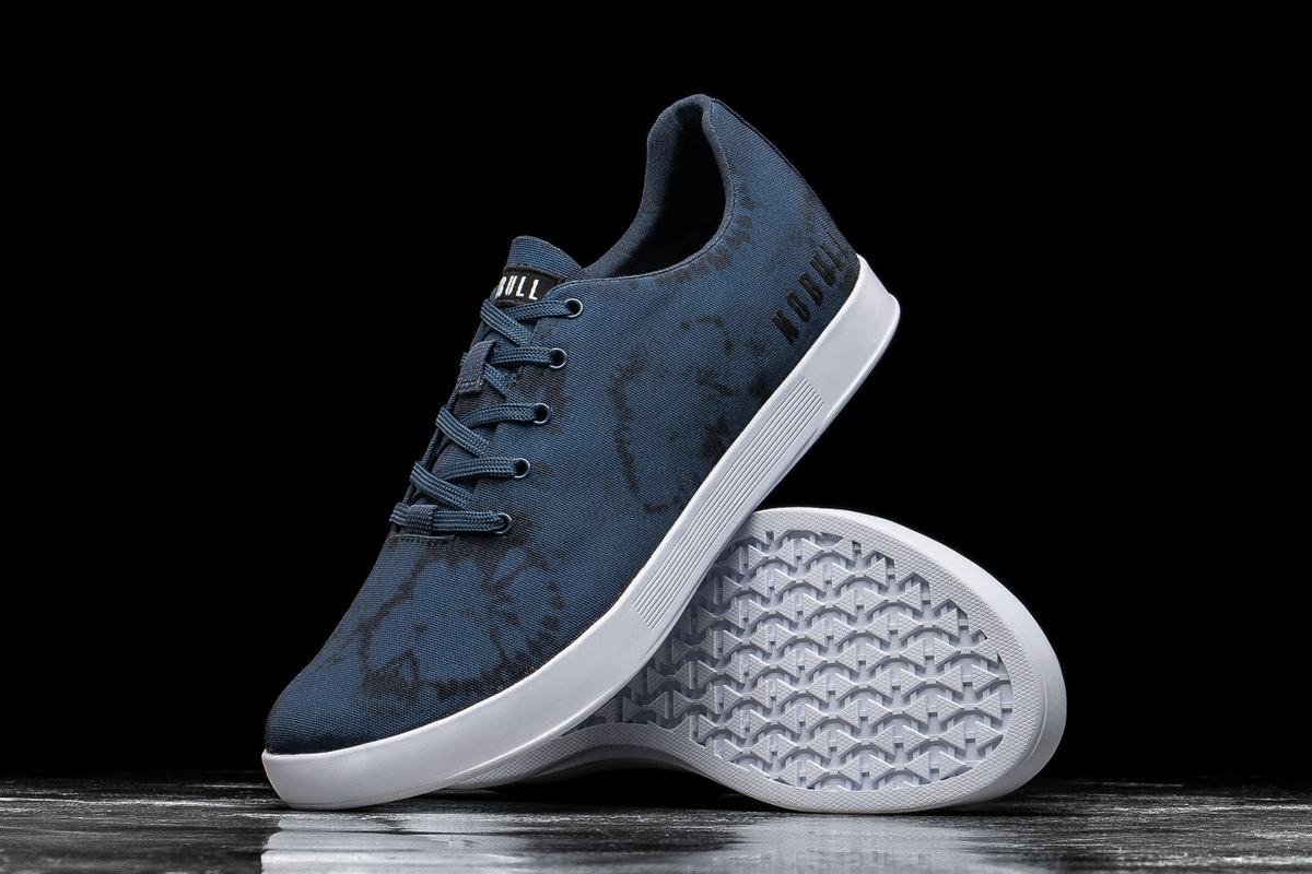 Basket Nobull Tie-Dye Canvas Trainer Femme Bleu Marine | LW9026743