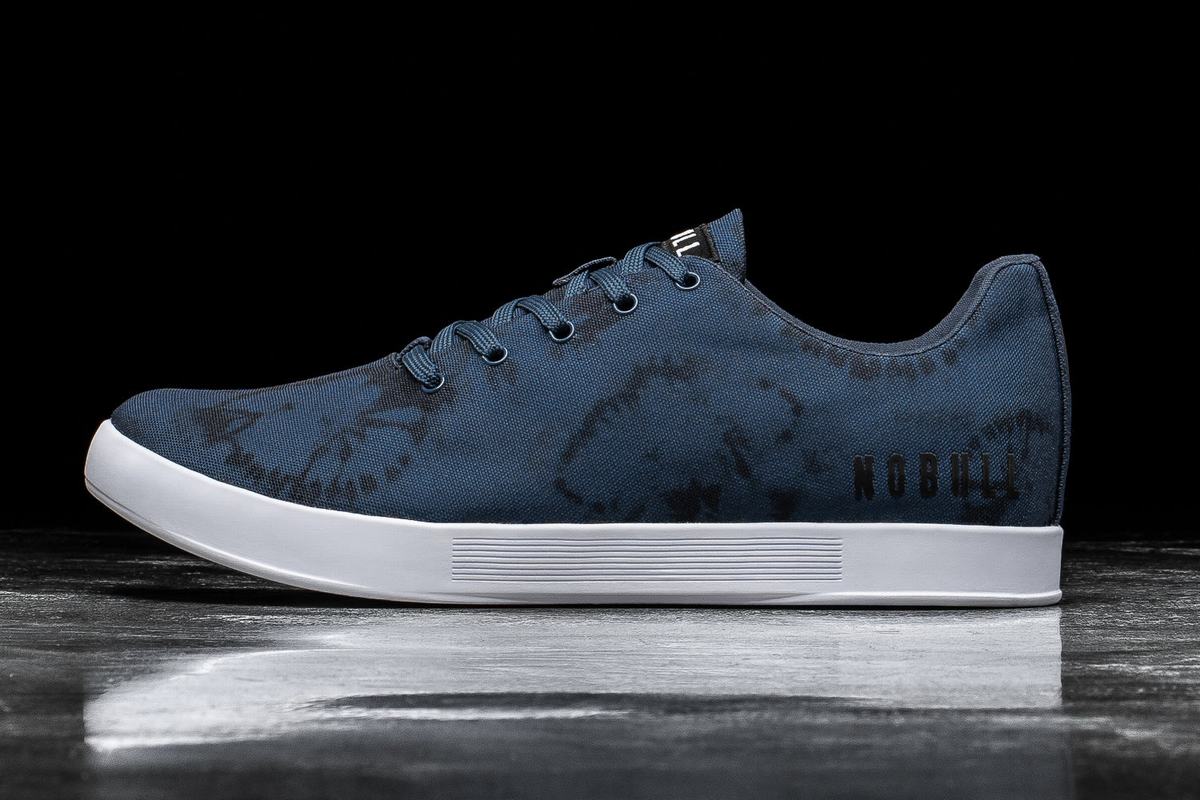 Basket Nobull Tie-Dye Canvas Trainer Femme Bleu Marine | LW9026743