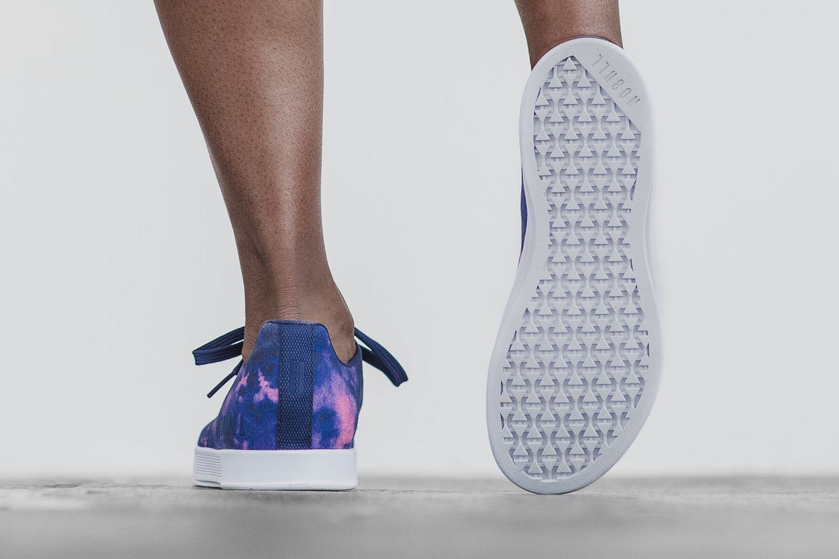 Basket Nobull Tie-Dye Canvas Trainer Femme Indigo Rose | WZ6890172