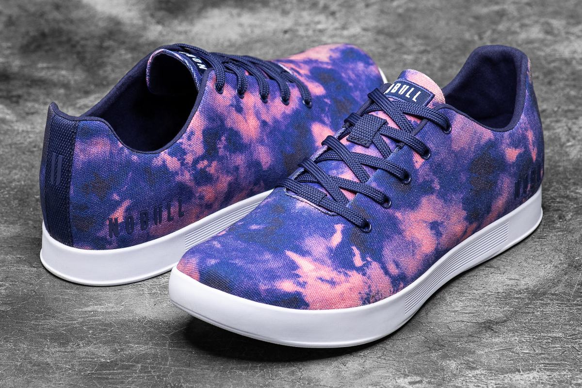 Basket Nobull Tie-Dye Canvas Trainer Femme Indigo Rose | WZ6890172