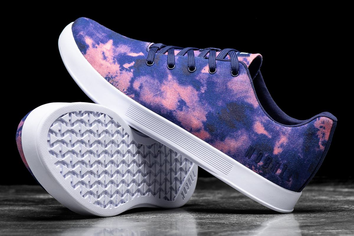 Basket Nobull Tie-Dye Canvas Trainer Femme Indigo Rose | WZ6890172
