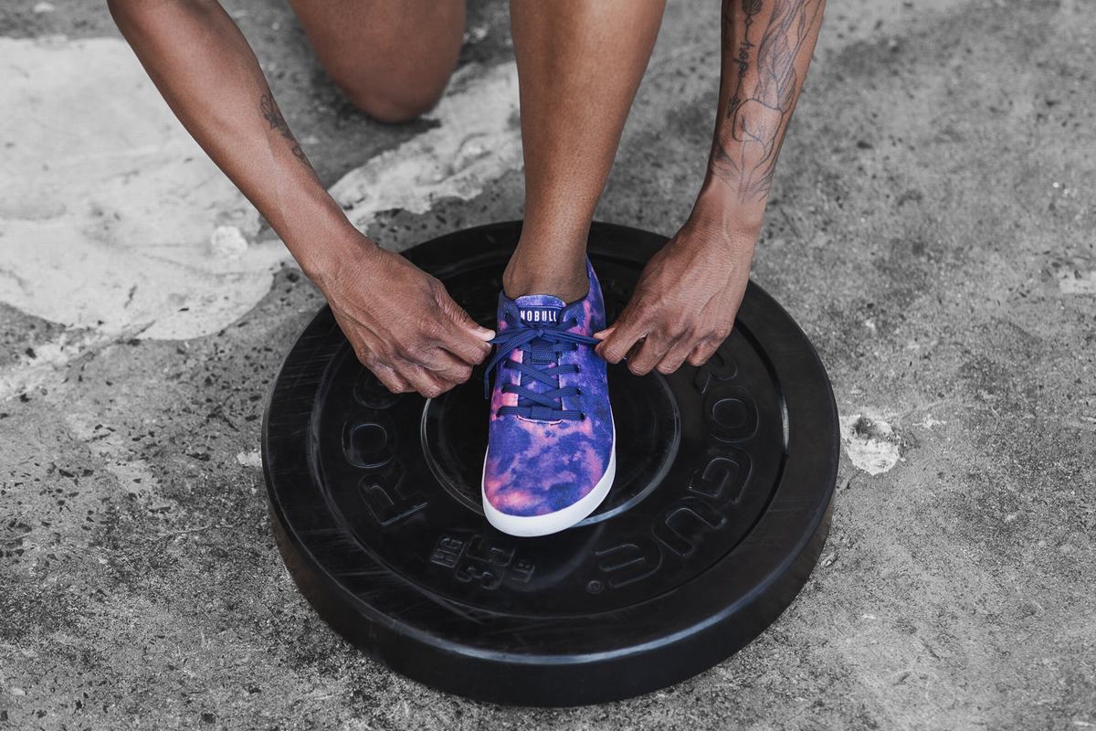 Basket Nobull Tie-Dye Canvas Trainer Femme Indigo Rose | WZ6890172
