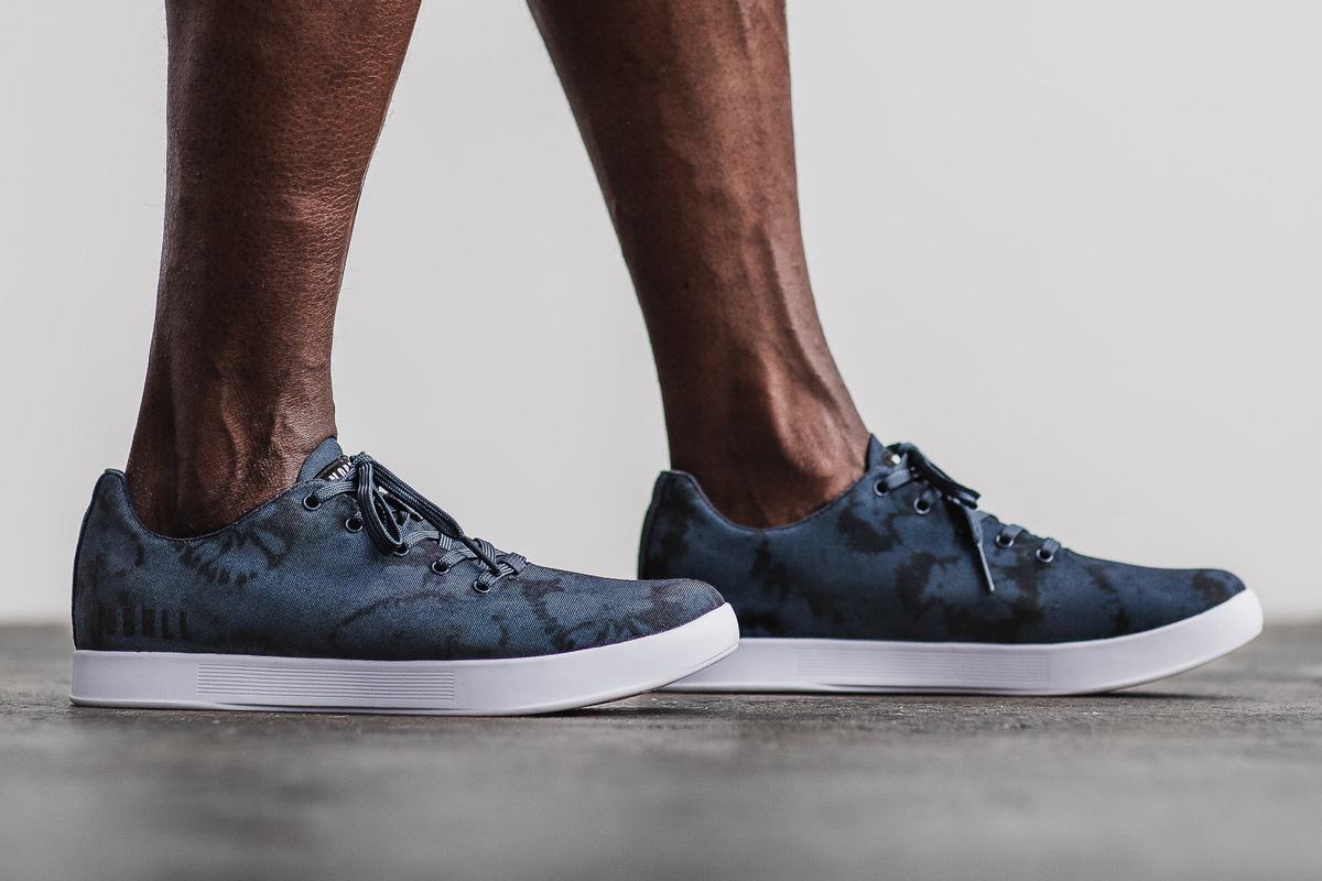 Basket Nobull Tie-Dye Canvas Trainer Homme Bleu Marine | BV6835419
