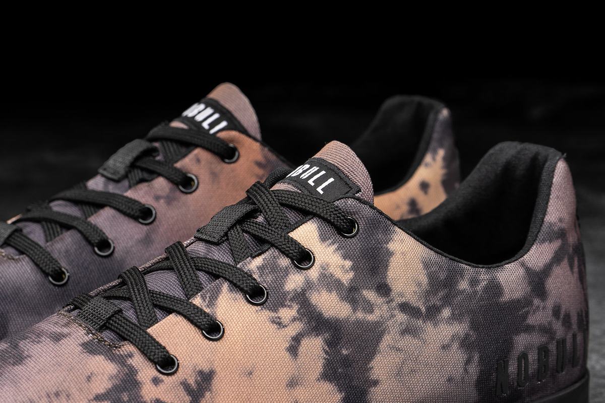 Basket Nobull Tie-Dye Canvas Trainer Homme Toffee | JA3514697