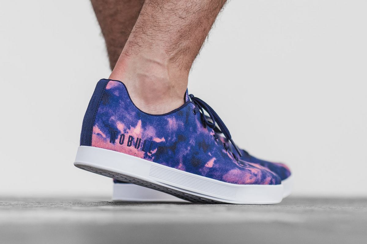 Basket Nobull Tie-Dye Canvas Trainer Homme Indigo Rose | SM2169054