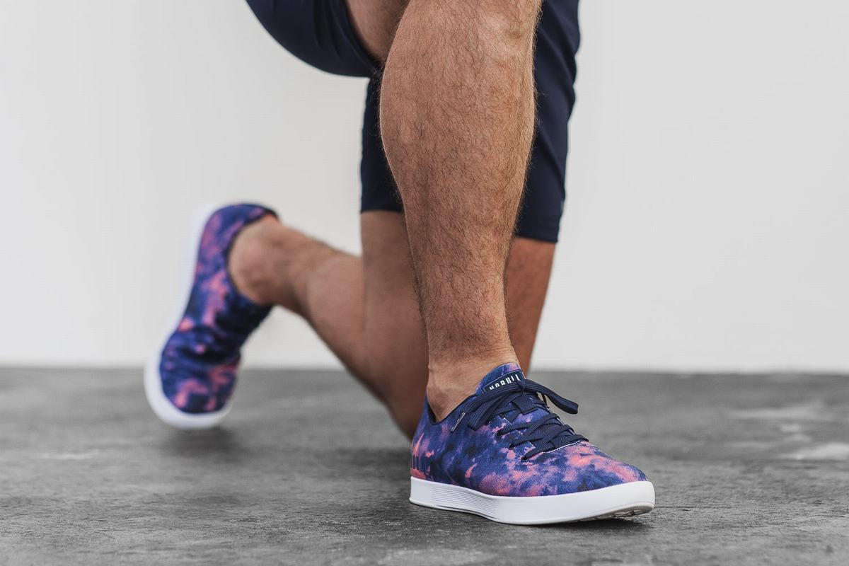 Basket Nobull Tie-Dye Canvas Trainer Homme Indigo Rose | SM2169054