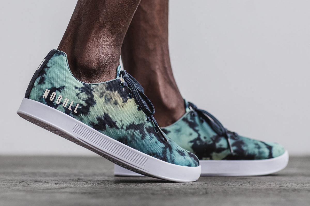 Basket Nobull Tie-Dye Canvas Trainer Homme Turquoise | ZW0963412