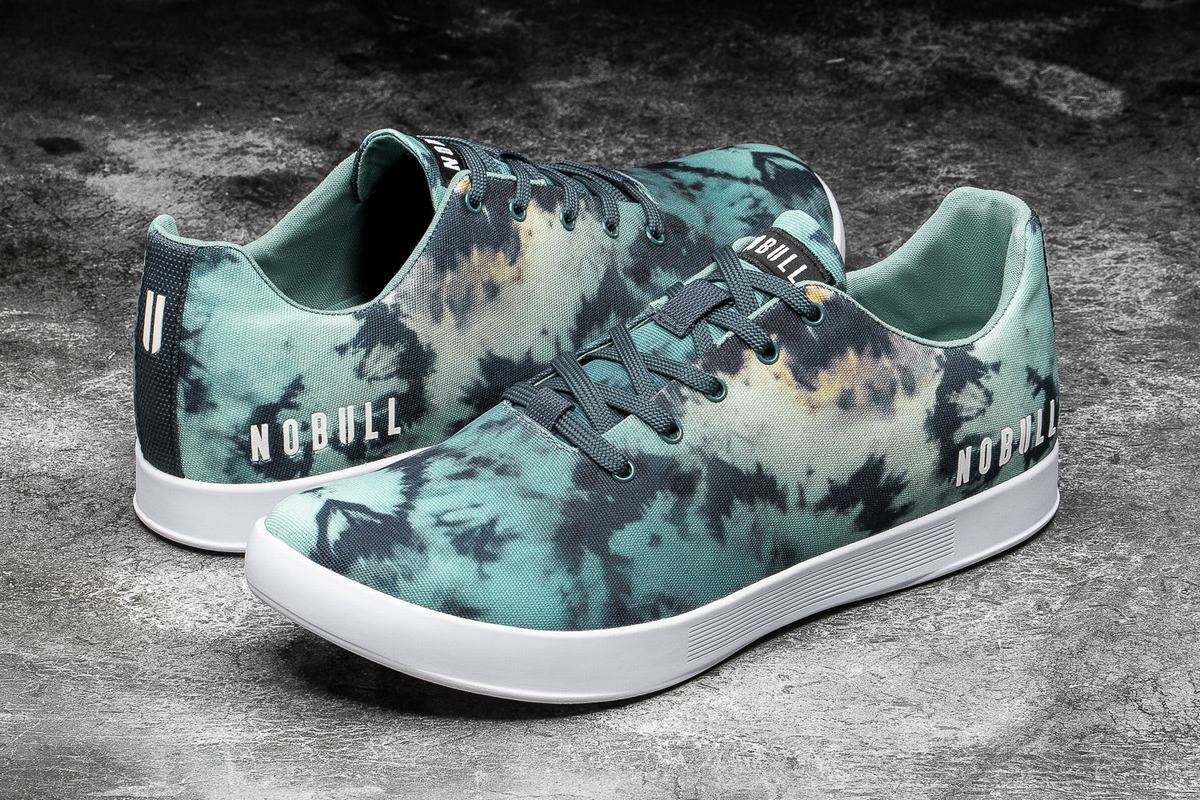 Basket Nobull Tie-Dye Canvas Trainer Homme Turquoise | ZW0963412
