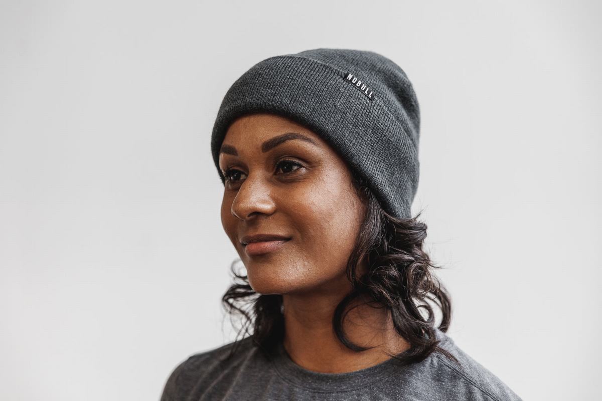 Bonnet Nobull Cuffed Beanie Femme Grise Foncé | MU2349107