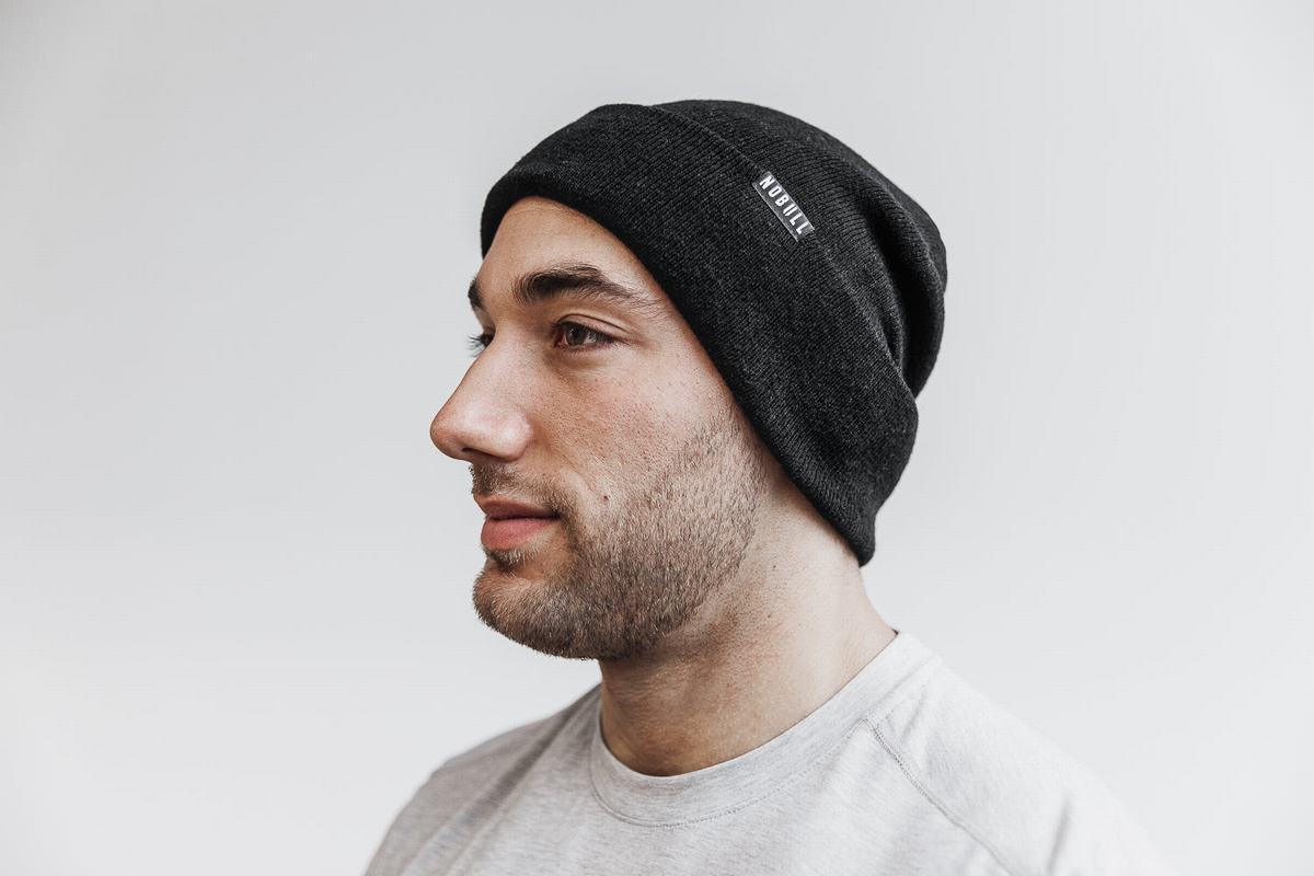 Bonnet Nobull Cuffed Beanie Femme Noir | EL1376289