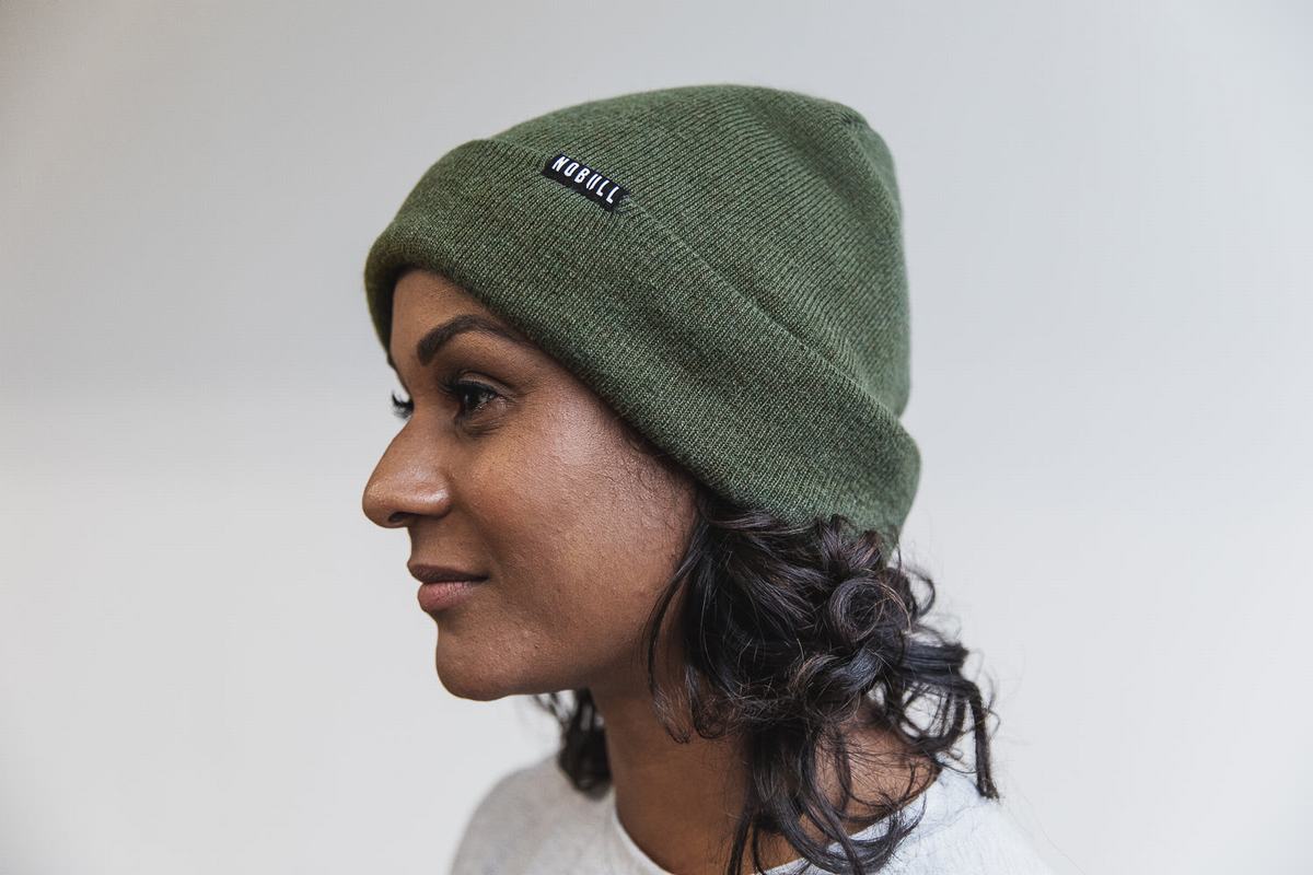 Bonnet Nobull Cuffed Beanie Femme Vert Olive | NF7409251