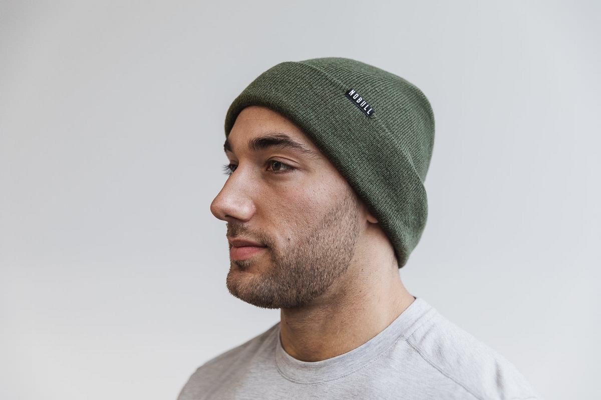 Bonnet Nobull Cuffed Beanie Femme Vert Olive | NF7409251
