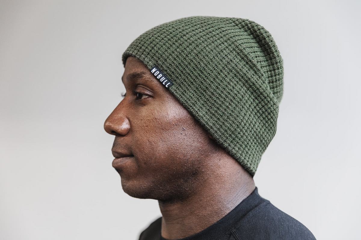Bonnet Nobull Waffle Beanie Femme Vert Olive | HI5328719