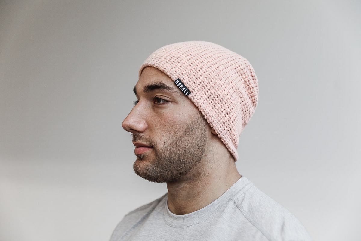 Bonnet Nobull Waffle Beanie Homme Rose | NF7068149