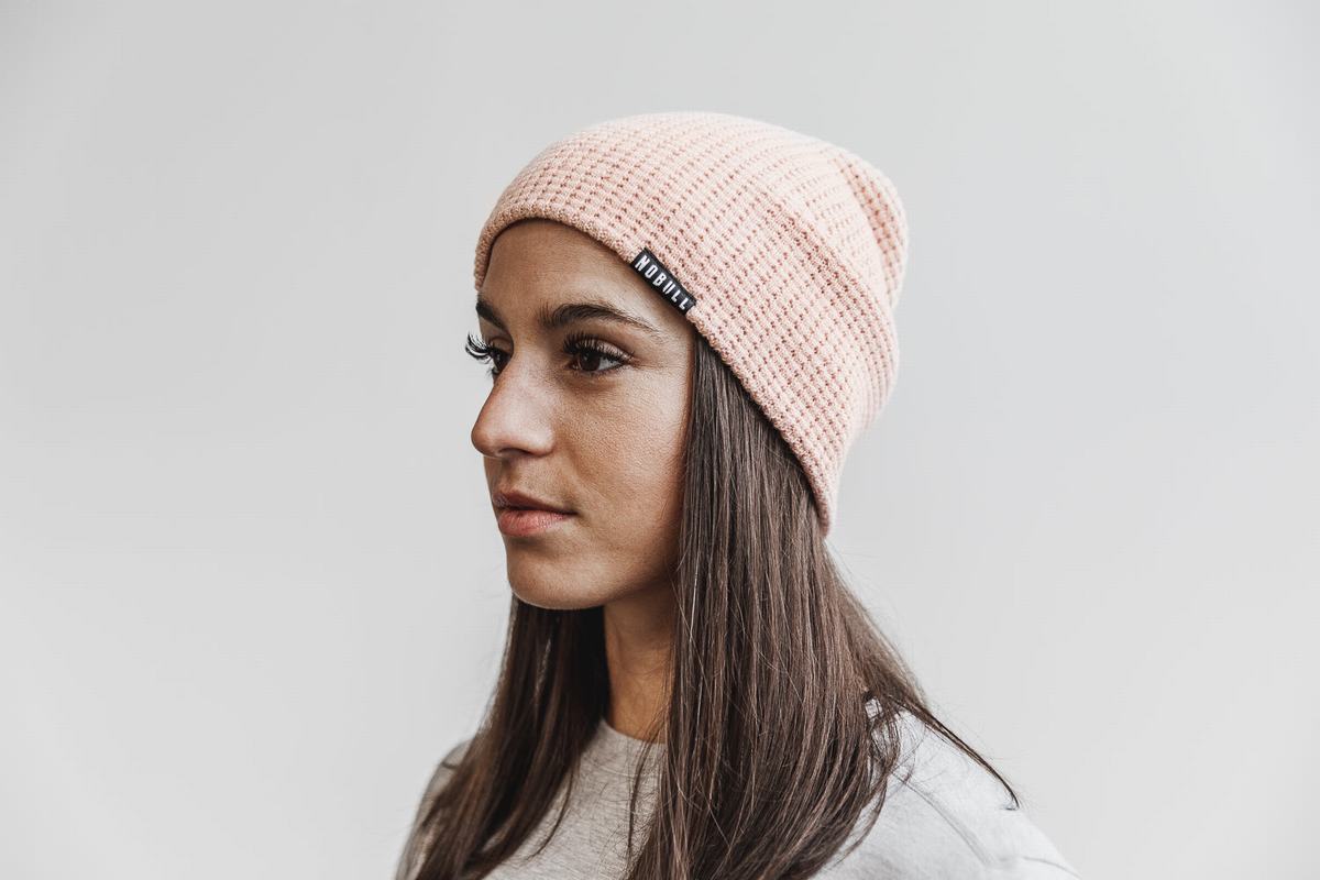 Bonnet Nobull Waffle Beanie Homme Rose | NF7068149