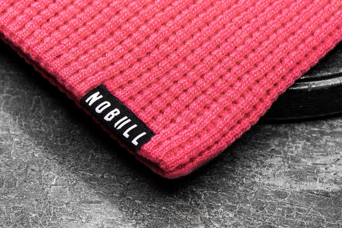 Bonnet Nobull Waffle Beanie Neon Homme Rose | UB6051329