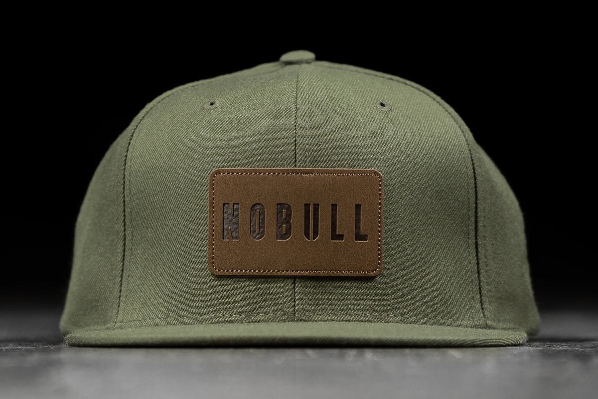 Chapeaux Nobull Plates-Brim Snapback Homme Vert Olive | DK6541037
