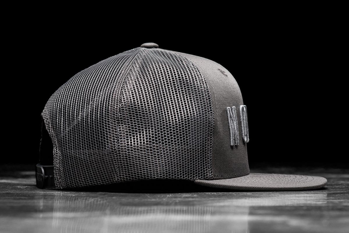 Chapeaux Nobull Plates-Brim Trucker Femme Grise Foncé | AR8602947
