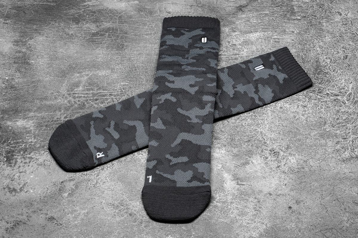 Chaussettes Nobull Crew Femme Grise Camouflage | DQ7580469