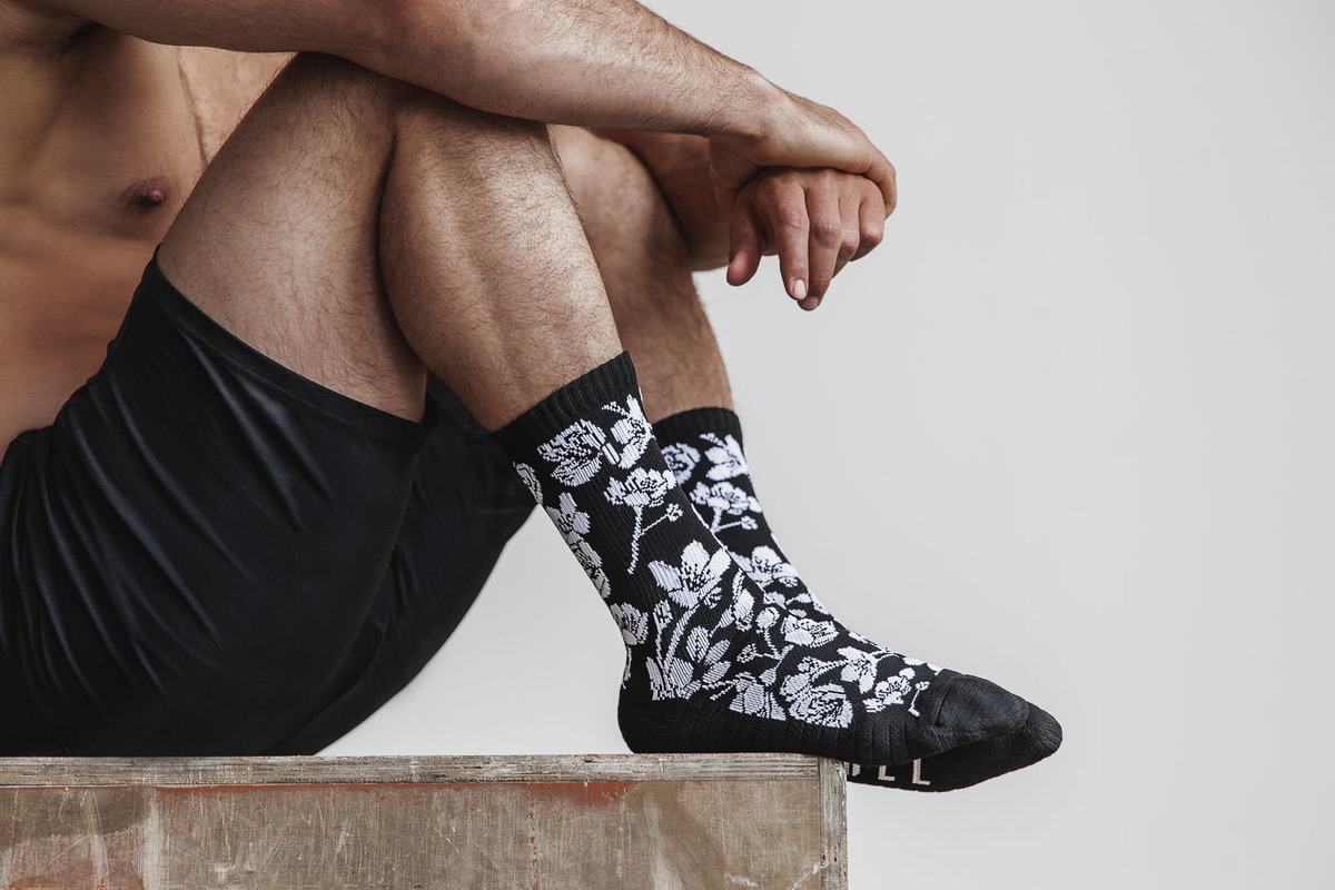 Chaussettes Nobull Crew Femme Noir Rose | TC2560978