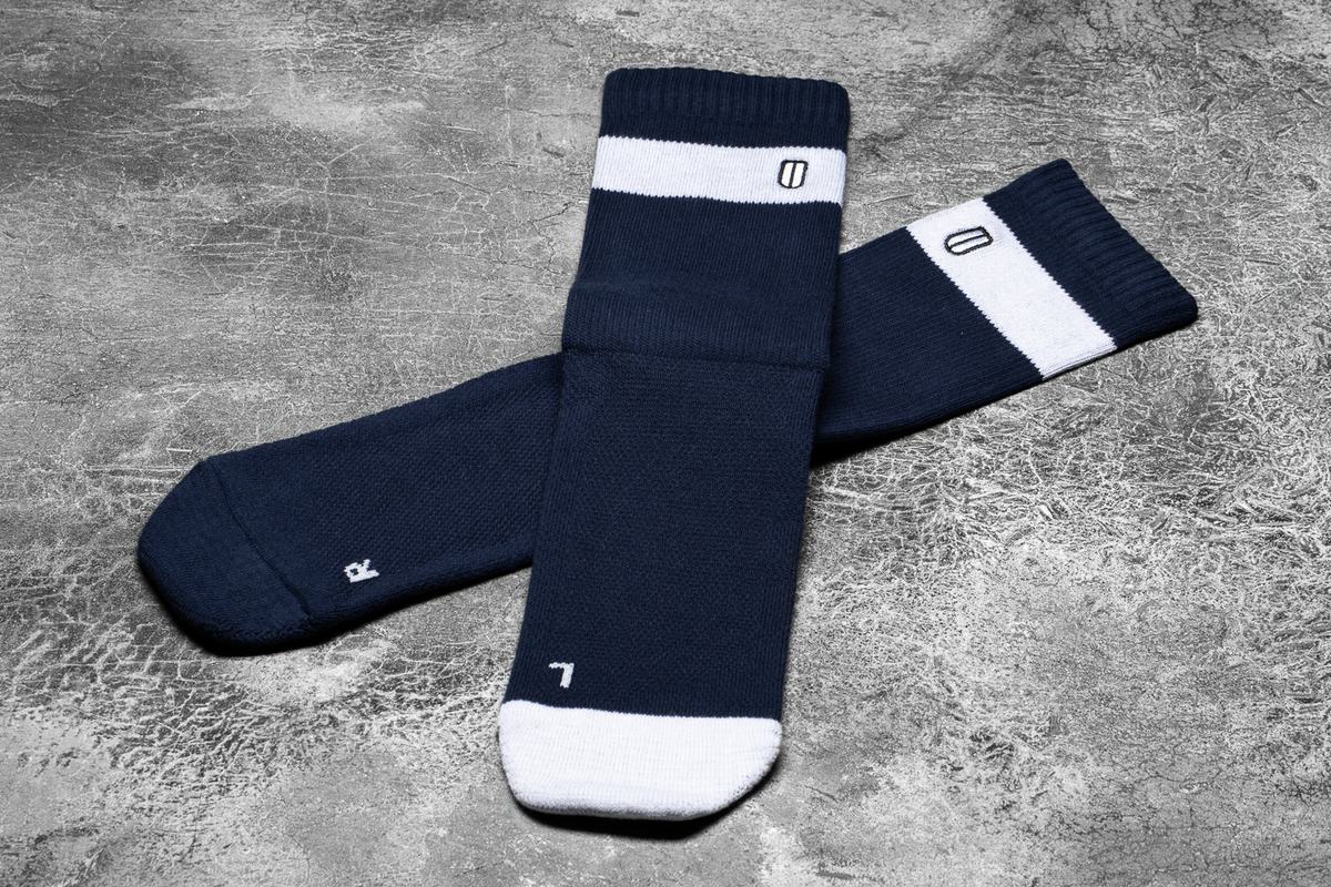 Chaussettes Nobull Crew Homme Bleu Marine Blanche | RU4301678