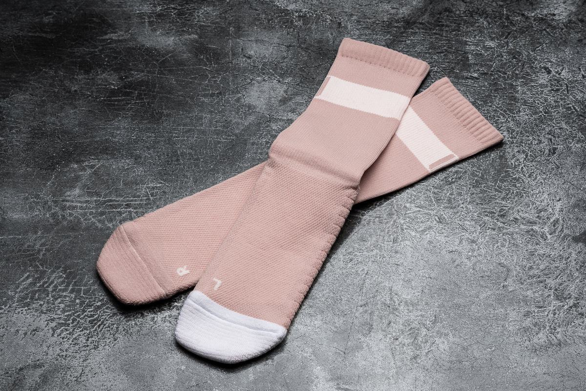 Chaussettes Nobull Crew Homme Rose Blanche | LD3905468