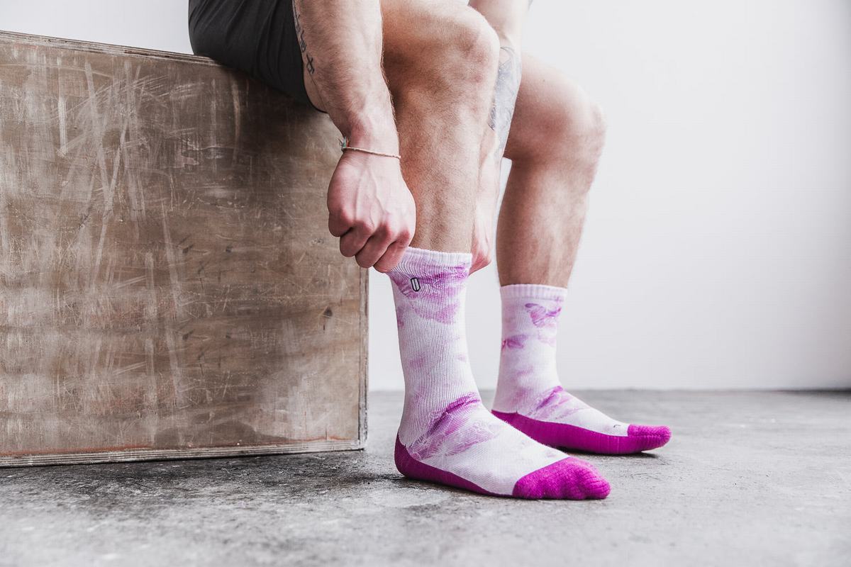 Chaussettes Nobull Crew Homme Rose | HB2307498