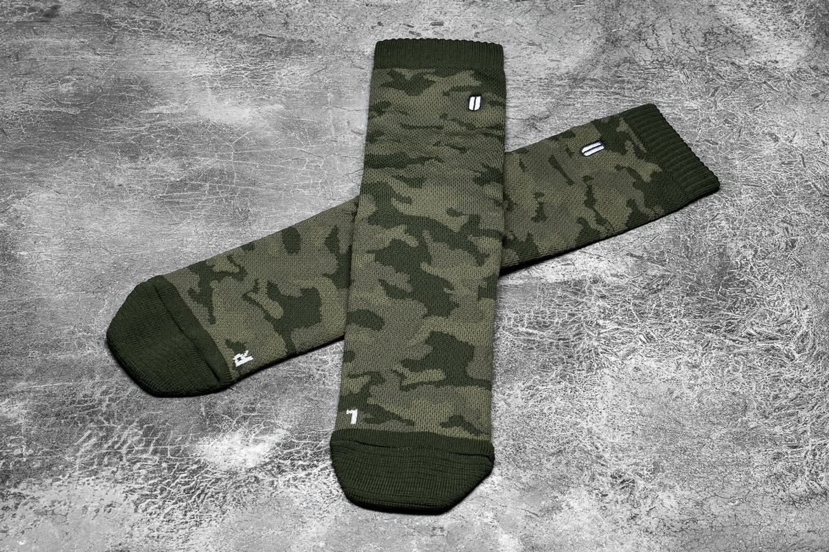 Chaussettes Nobull Crew Homme Vert Camouflage | JU4586310