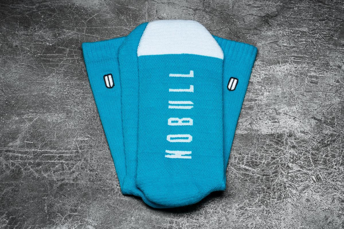 Chaussettes Nobull Crew Neon Homme Bleu Blanche | KZ0387546