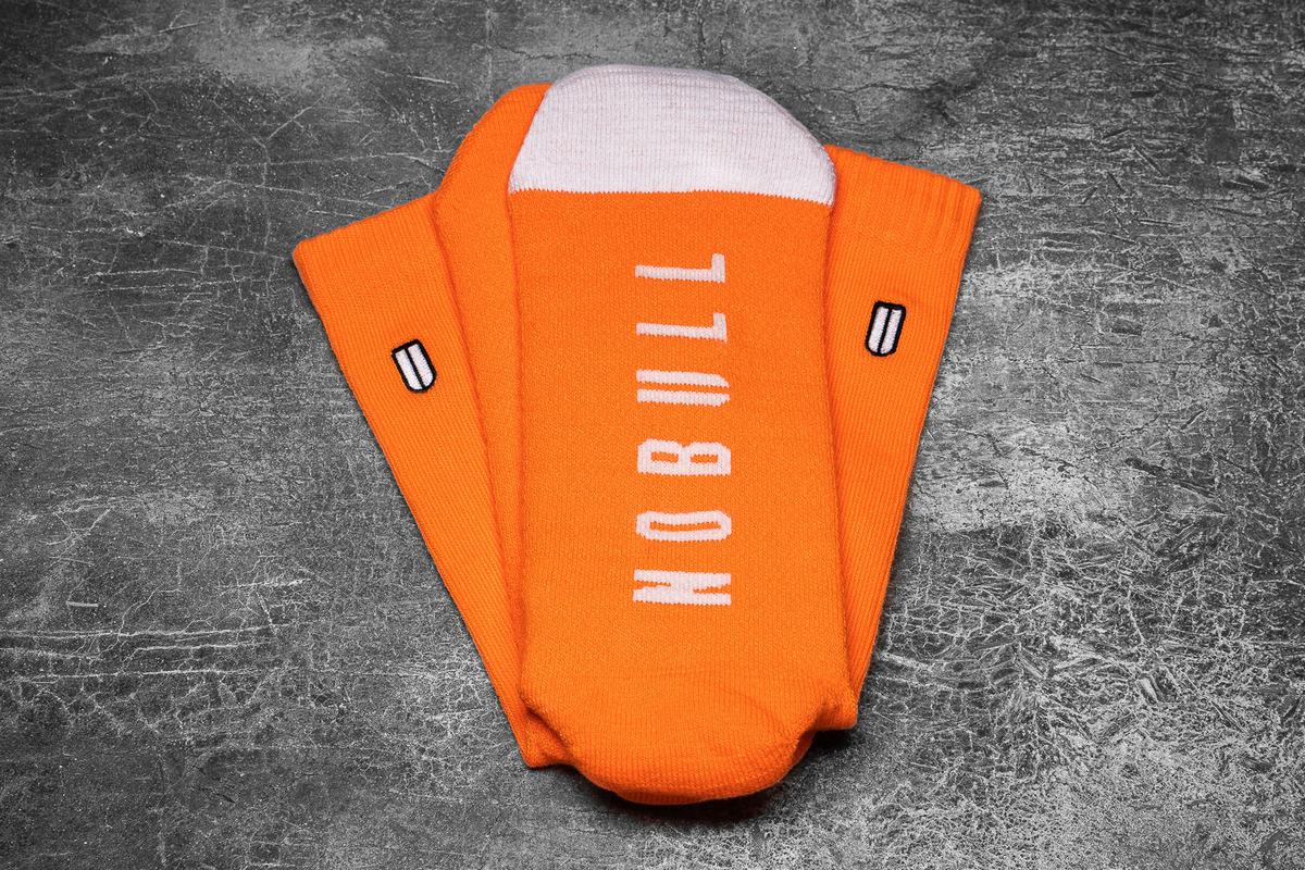 Chaussettes Nobull Crew Neon Homme Orange Blanche | OB7914365