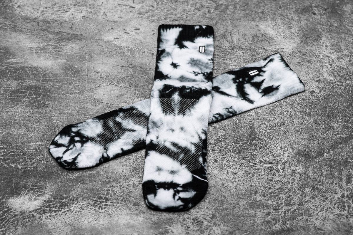 Chaussettes Nobull Crew Tie-Dye Homme Blanche Noir | DE9738605