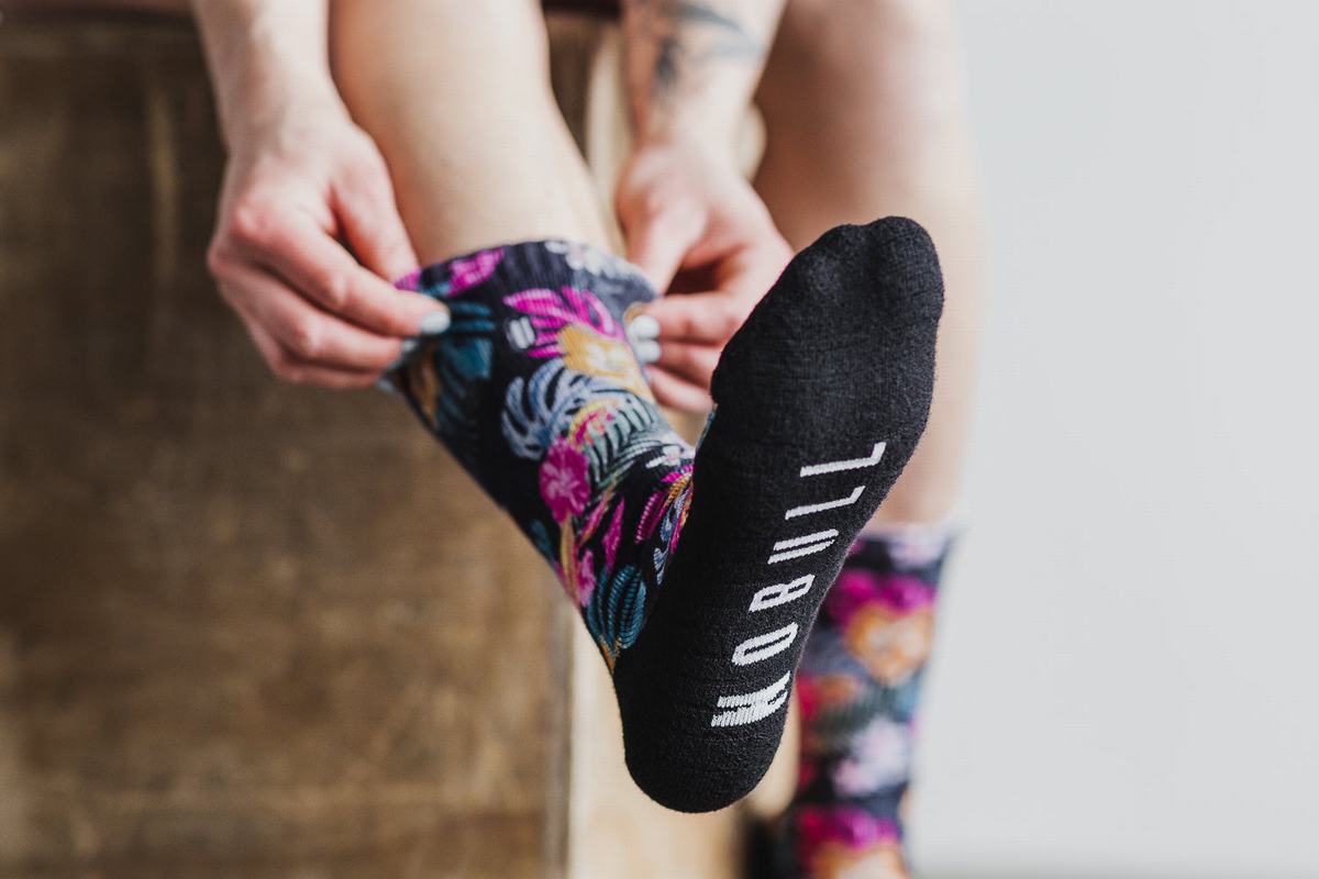 Chaussettes Nobull Crew Tropical Homme Noir | TV9041652